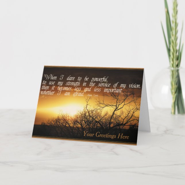 Quando ouso ser... Cartões Inspirativos (Frente)