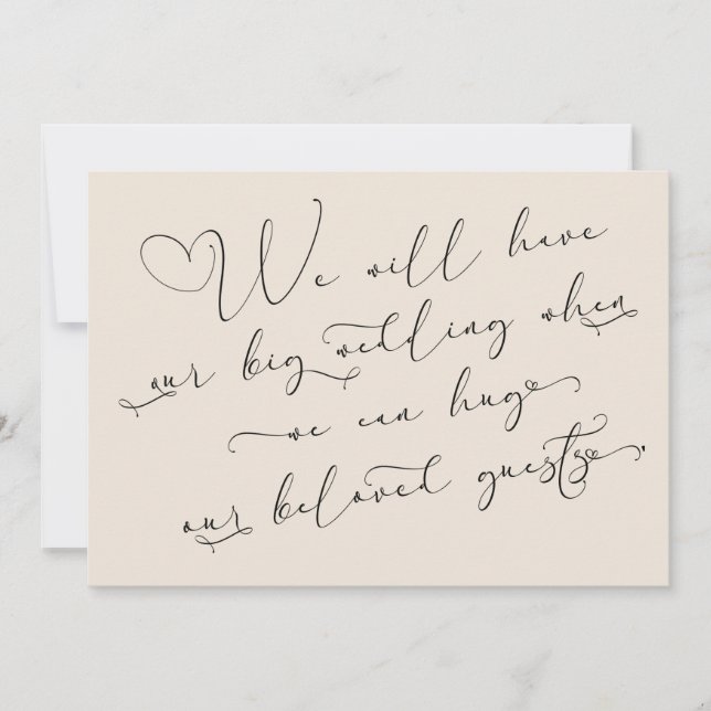 Quando Pudermos Abraçar Um Cartão De Creme De Casa (Frente)