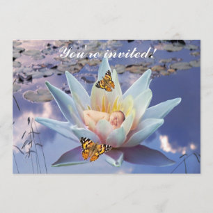 Quando um bebê vai dormir convite para o chá