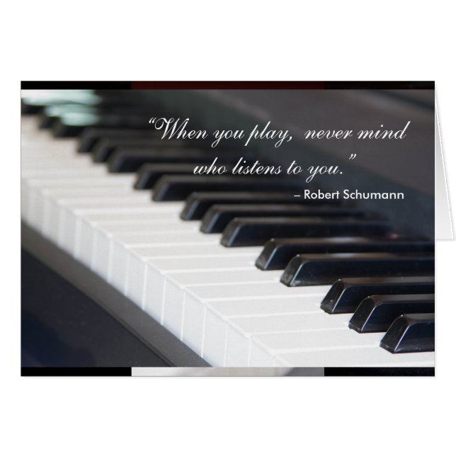 Quando você jogar o cartão do piano (Frente Horizontal)