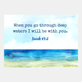 Quando você passar por águas profundas eu estarei 