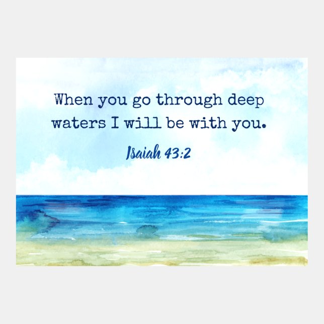 Quando você passar por águas profundas eu estarei  (Frente)