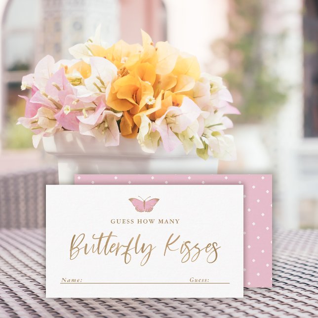 Quantas Borboletas Beijam Cartão De Jogo De Chá de (Criador carregado)