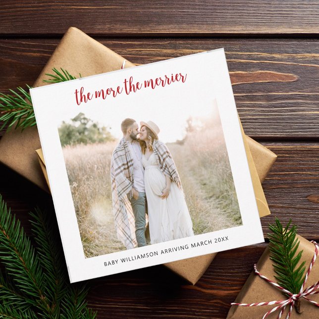 Quanto Mais Merrier Cartão De Anunciação De Gravid (Criador carregado)