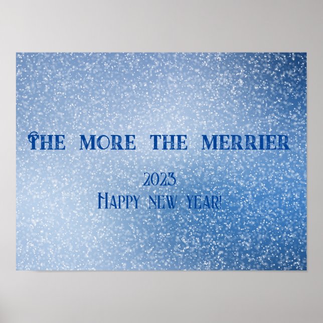 Quanto mais o merrier deseja o poster de ano novo (Frente)