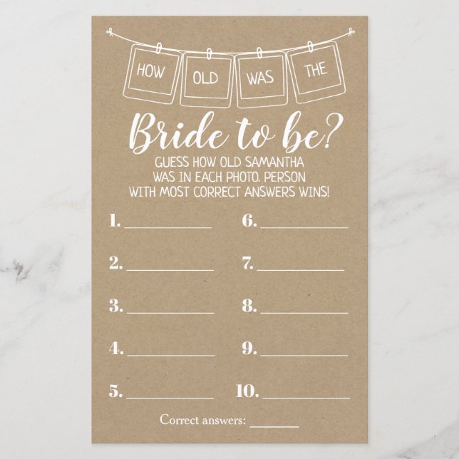 Quantos anos ela tinha um jogo bilíngue de chá rús (Frente)