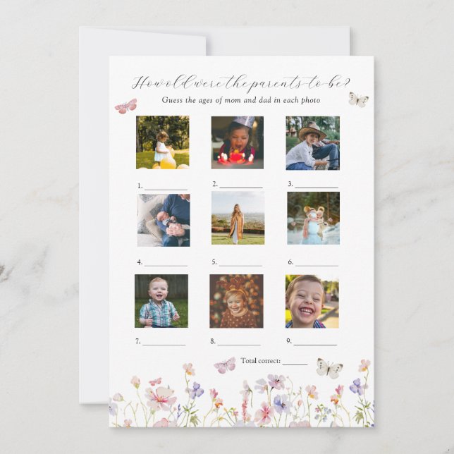 Quantos Anos Eles Tinham Um Cartão De Jogo De Chá  (Frente)