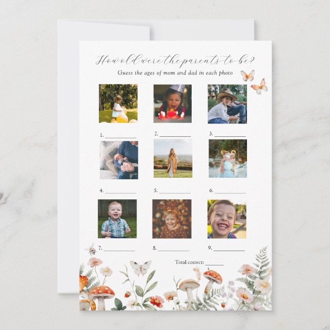 Quantos Anos Eles Tinham Um Cartão De Jogo De Chá  (Frente)