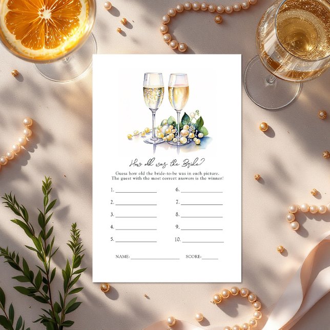 "Quantos Anos Tinha A Noiva?" Jogo do chá de panel ("How Old Was the Bride?" Bridal Shower Game)