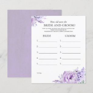 Quantos Anos Tinha O BRIDE E O GROOM - Floral Roxo