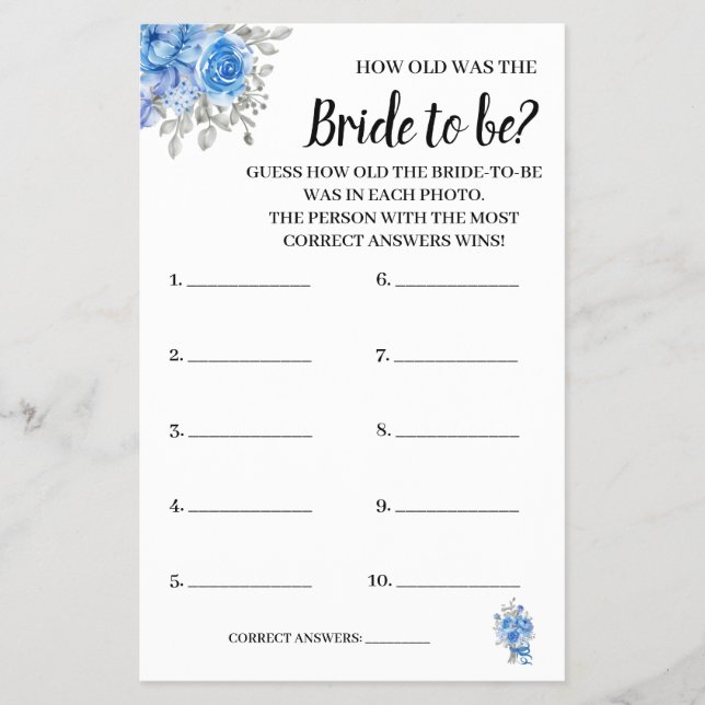 Quantos anos tinha o Cartão de Jogo do Chá Blue Fl (Frente)