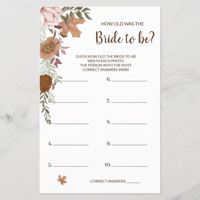 Quantos anos tinha o folheto do cartão de Chá do B (Frente)