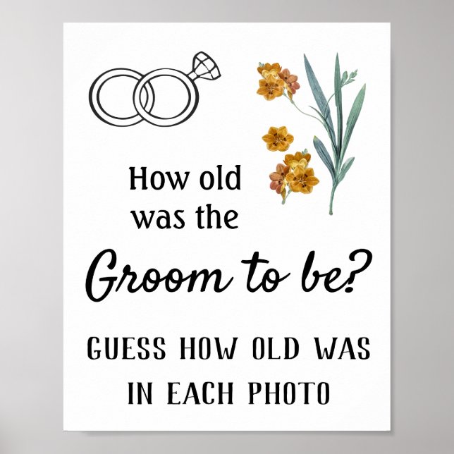 Quantos anos tinha o Groom? Flores Poster (Frente)