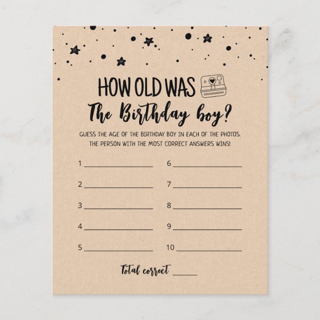 Quantos anos tinha o jogo de Festa de aniversário  (Frente)