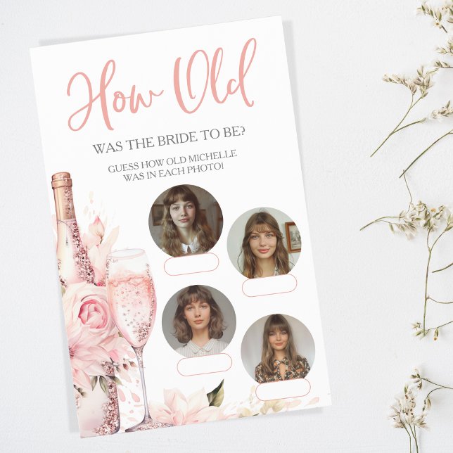 Quantos Anos Tinha O Jogo De Festa De Chá de panel (petals and prosecco bridal shower party game)