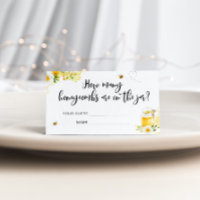 Quantos cartões de chá de fraldas de mel?