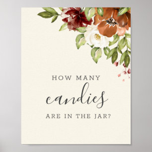 Quantos doces Floral Watercolor Poster