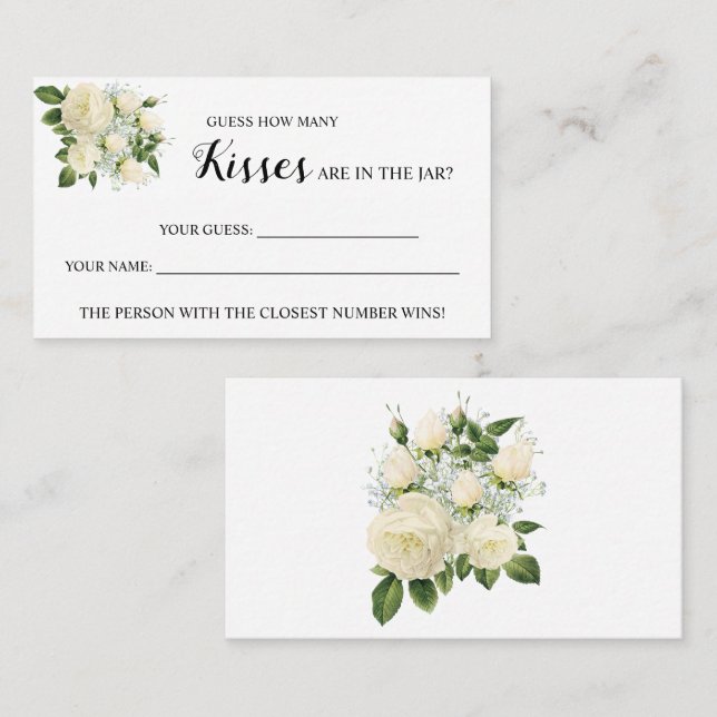 Quantos Kisses Cartão de Jogo de Chá de panela (Frente/Verso)