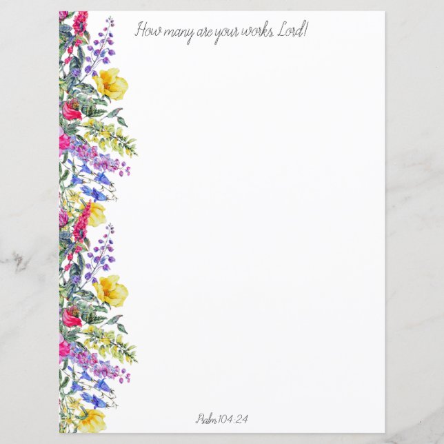 Quantos São Os Seus Trabalhos, Stationery Cristão? (Frente)