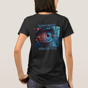 Quantum Eye Tech mulher camiseta preta