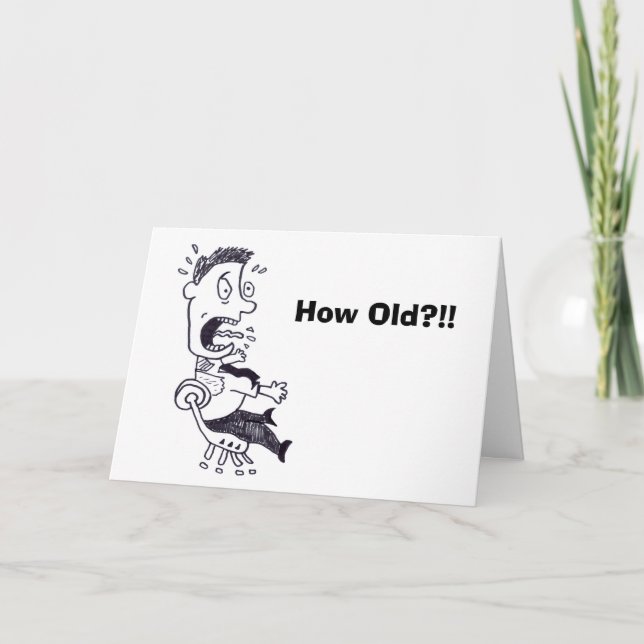 Quão Antigo Cartão de Aniversário (Frente)