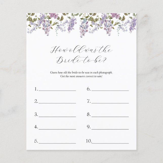 Quão Velho Era O Jogo da Noiva (Frente)