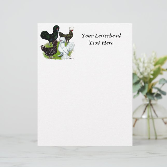 Quarteto de frango com chapéu superior (Em pé/Frente)