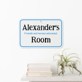 Quarto de Crianças com Nome Personalizado para Men