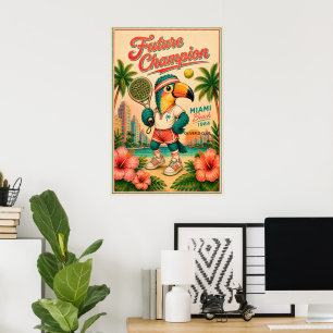 Quarto de Crianças Personalizado Pôster Retro Pade