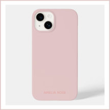 Quartzo Rosa Personalizado Simples para iPhone 14
