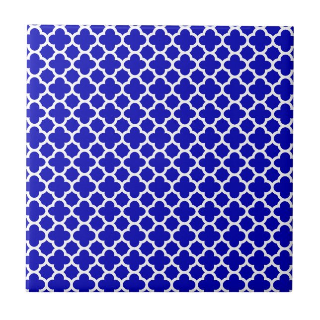 Quatrefoil branco azul (Frente)