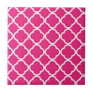 Quatrefoil Brilhante Rosa