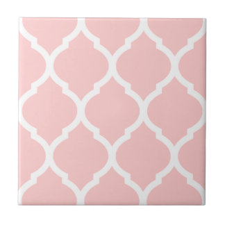 Quatrefoil marroquino cor-de-rosa, Azulejo cerâmic
