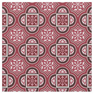 Quatrefoil Marsala Red Tecido 2