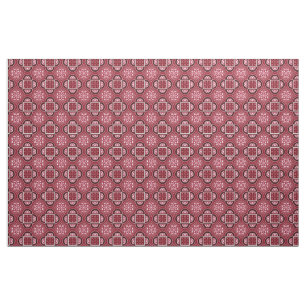 Quatrefoil Marsala Tecido Vermelho