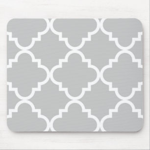 Quatrefoil Mousepad - cinza