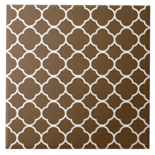 Quatrefoil Padrão Brown