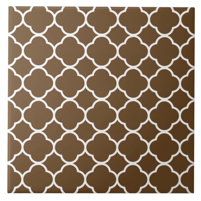 Quatrefoil Padrão Brown (Frente)