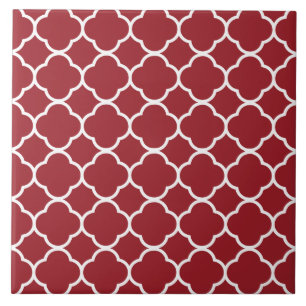Quatrefoil - Padrão Vermelho