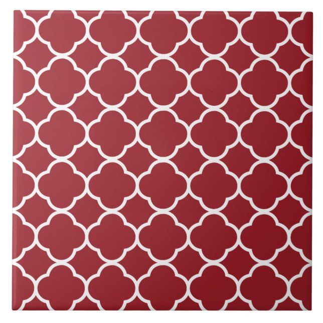 Quatrefoil - Padrão Vermelho (Frente)