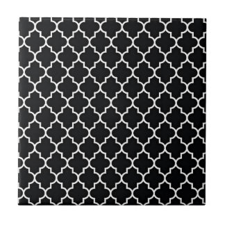 Quatrefoil preto e branco