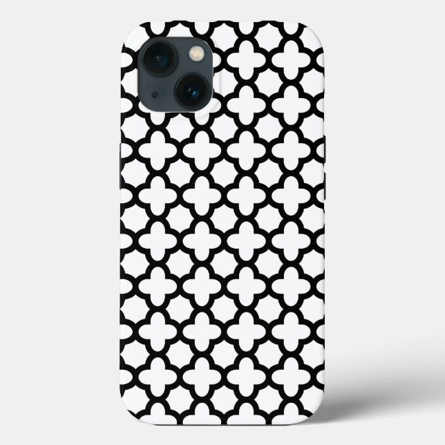 Quatrefoil Preto e Branco (Verso)