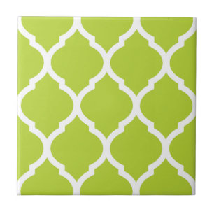 Quatrefoil Verde marroquino, Azulejo cerâmico padr