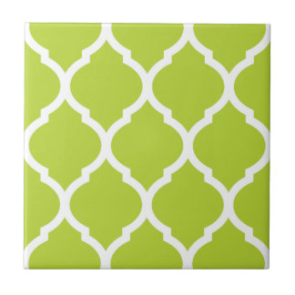 Quatrefoil Verde marroquino, Azulejo cerâmico padr