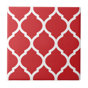 Quatrefoil Vermelho marroquino, Azulejo cerâmico p