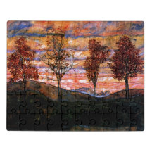 Quatro Árvores por Egon Schiele Fine Art