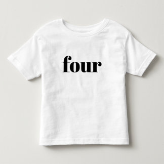 Quatro - Camisa de aniversário feliz para crianças