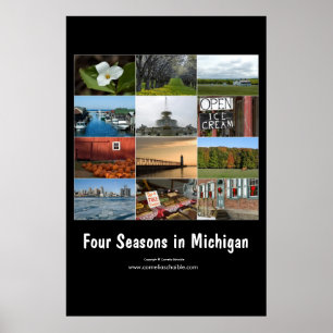 quatro estações no poster de michigan