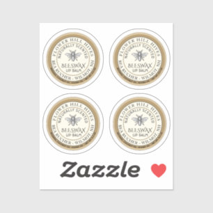 Quatro etiquetas de salmoura de cera de abelhas de