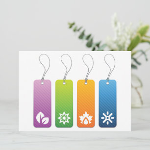 Quatro Etiquetas Sazonais Convites